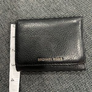 *Used* Black Michael Kors Wallet with gold hardware.